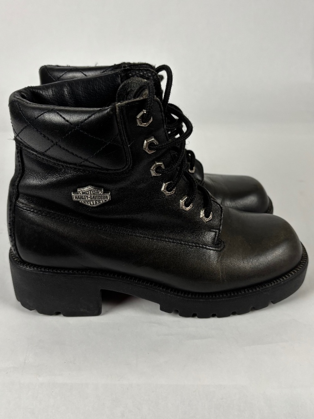 Harley Davidson, Boots, Black Leather, Women's Size 6.5